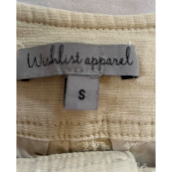 Wishlist Apparel Women’s Pleated Front Beige Shorts Size Sm - Picture 3 of 11